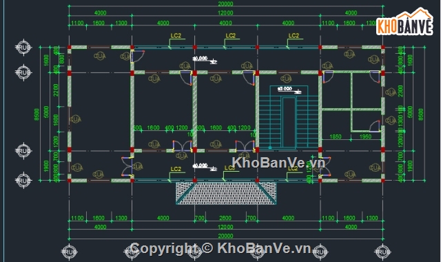 trạm xá 2 tầng,Bản vẽ trạm xá xã 8.5x20m,Bản vẽ trạm xá xã,Trạm xá xã,trạm y tế 2 tầng,kiến trúc trạm y tế